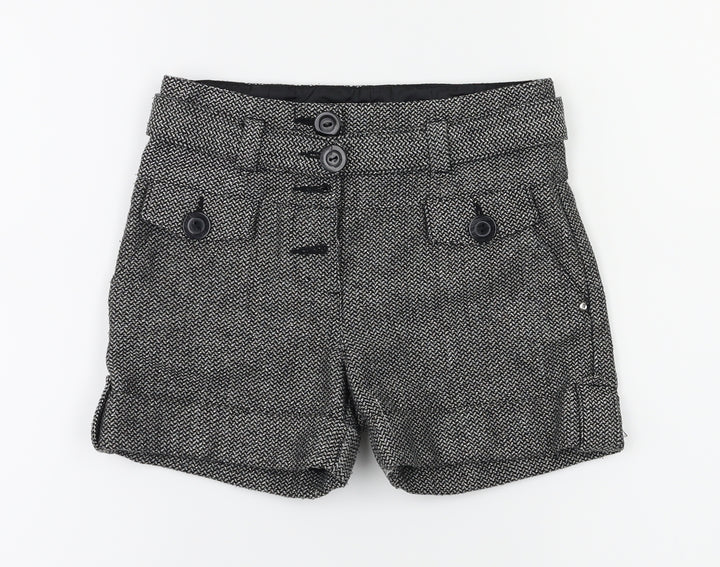 Preworn Girls Black   Hot Pants Shorts Size 9 Years