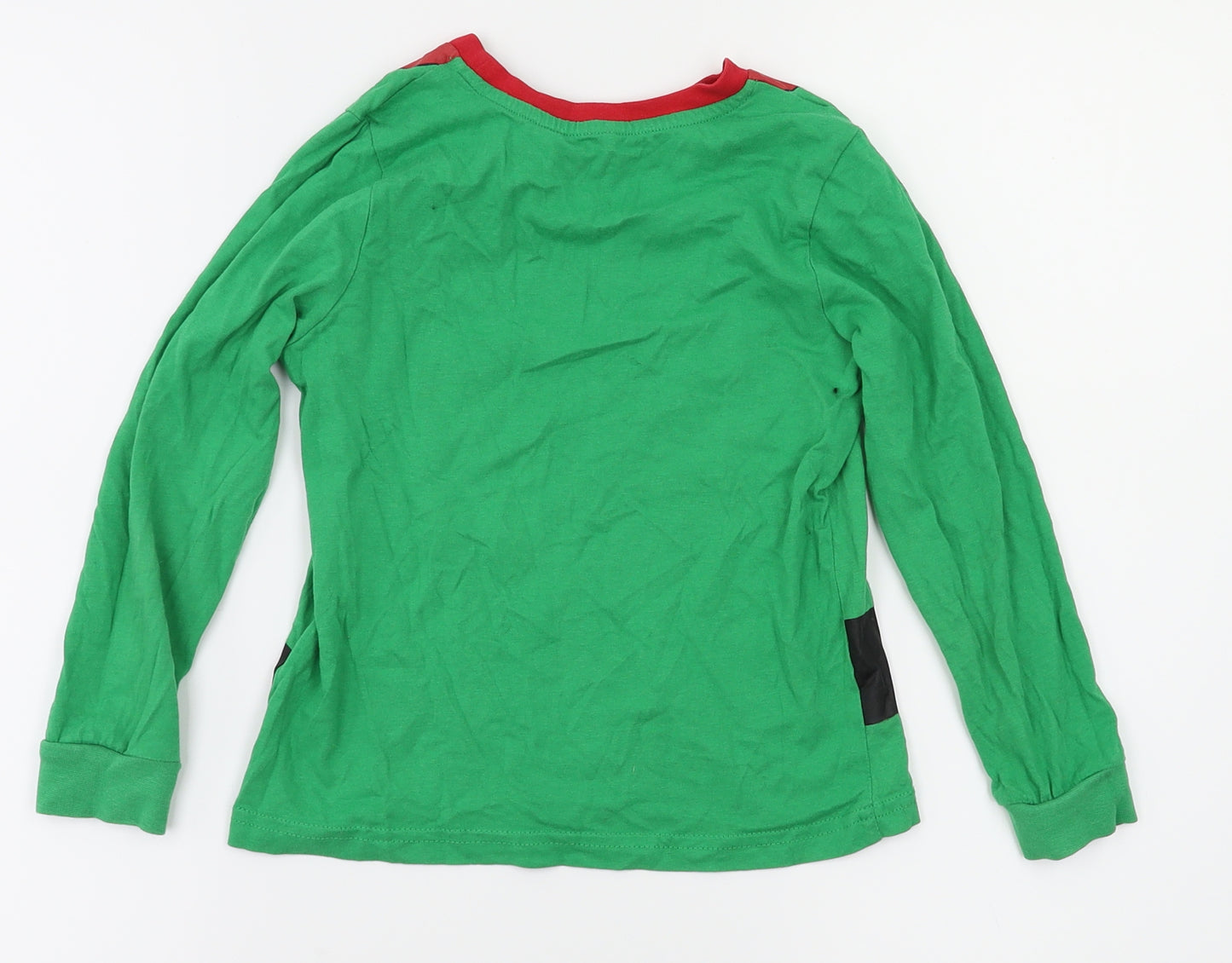 George Boys Green Animal Print  Basic T-Shirt Size 5-6 Years