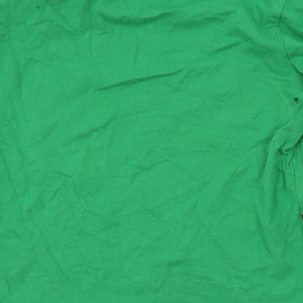 George Boys Green Animal Print  Basic T-Shirt Size 5-6 Years