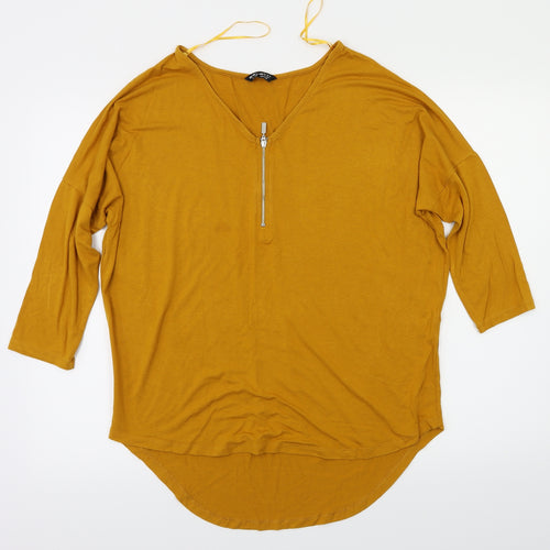 Select Womens Yellow   Basic T-Shirt Size 12