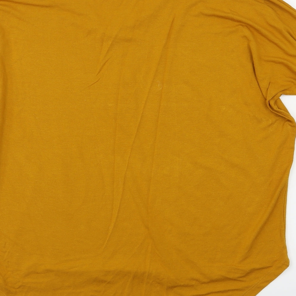 Select Womens Yellow   Basic T-Shirt Size 12