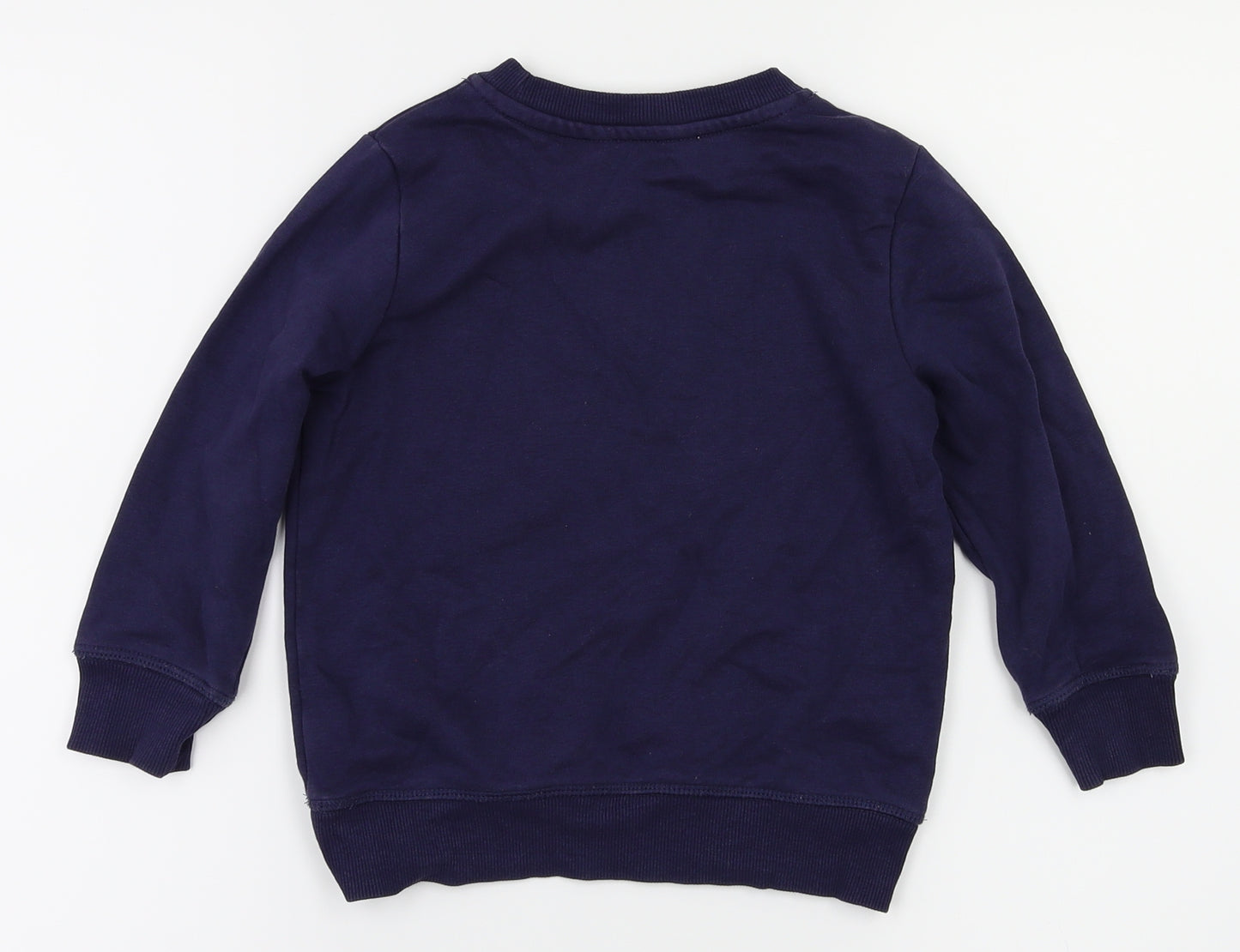 George Boys Blue Animal Print  Pullover Jumper Size 3-4 Years