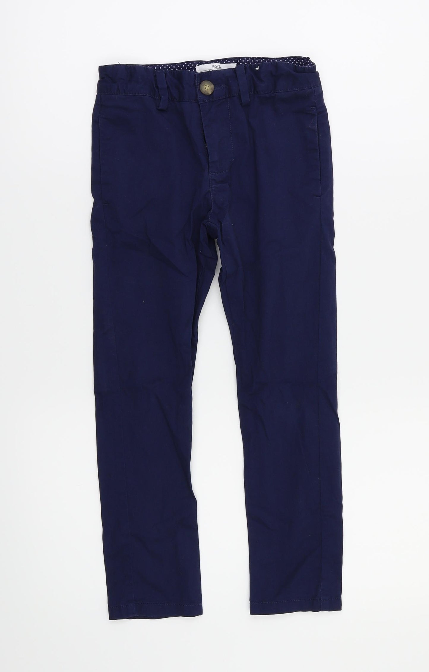 Preworn Boys Blue   Chino Trousers Size 6 Years