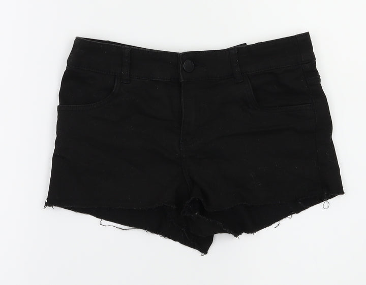 Preworn Womens Black Hot Pants Shorts Size 4