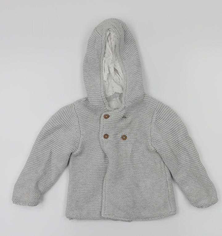 m&s Grey Basic Jacket Coat Size 12-18 Months