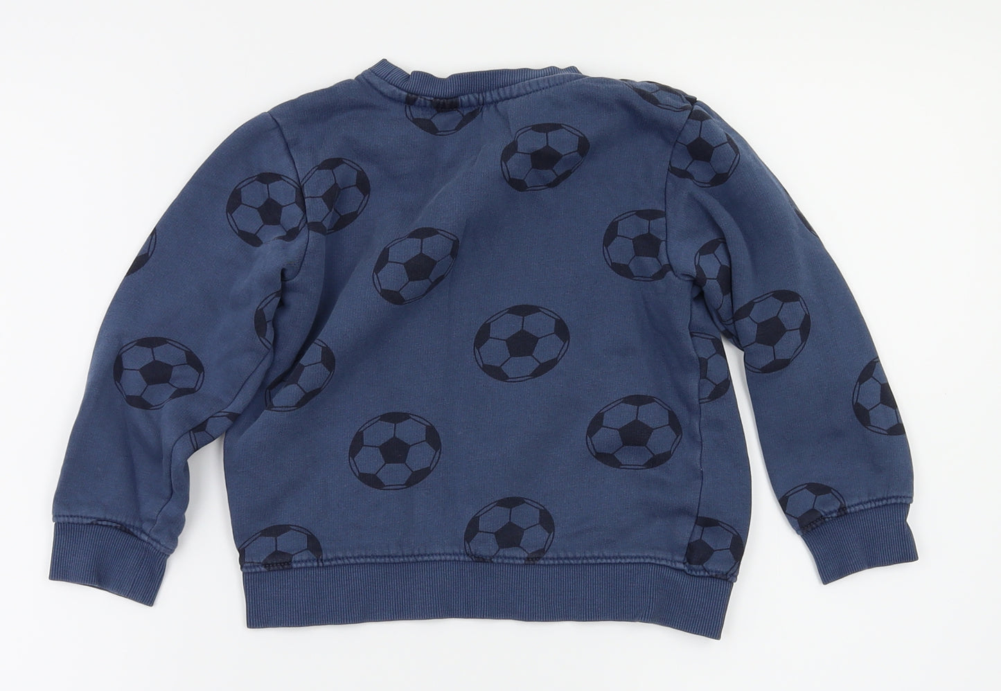 H&M Boys Blue Animal Print  Pullover Sweatshirt Size 5-6 Years
