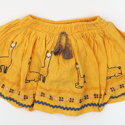 NEXT  Yellow   Flare Skirt Size 9-12 Months  - Llama