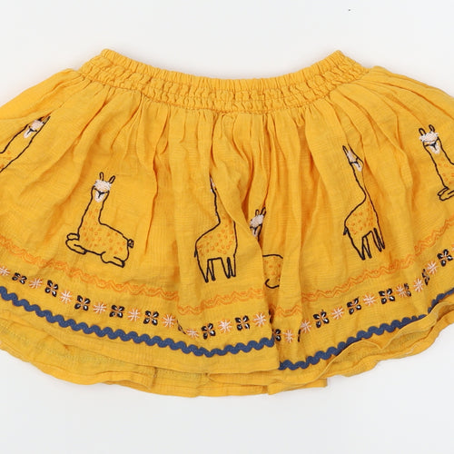 NEXT  Yellow   Flare Skirt Size 9-12 Months  - Llama
