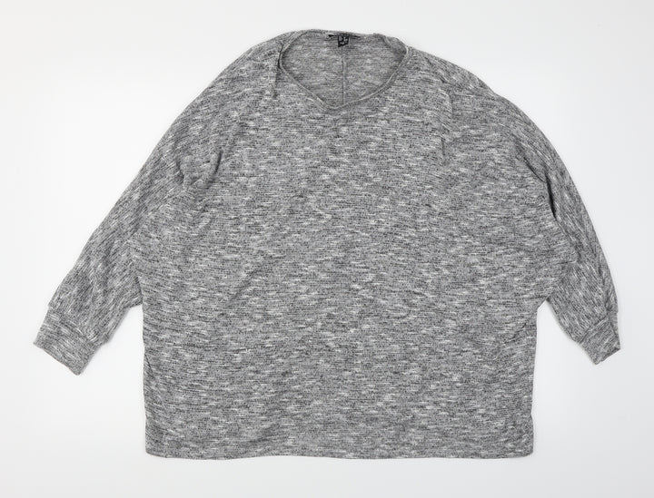 New Look Womens Grey Pullover Jumper Size M