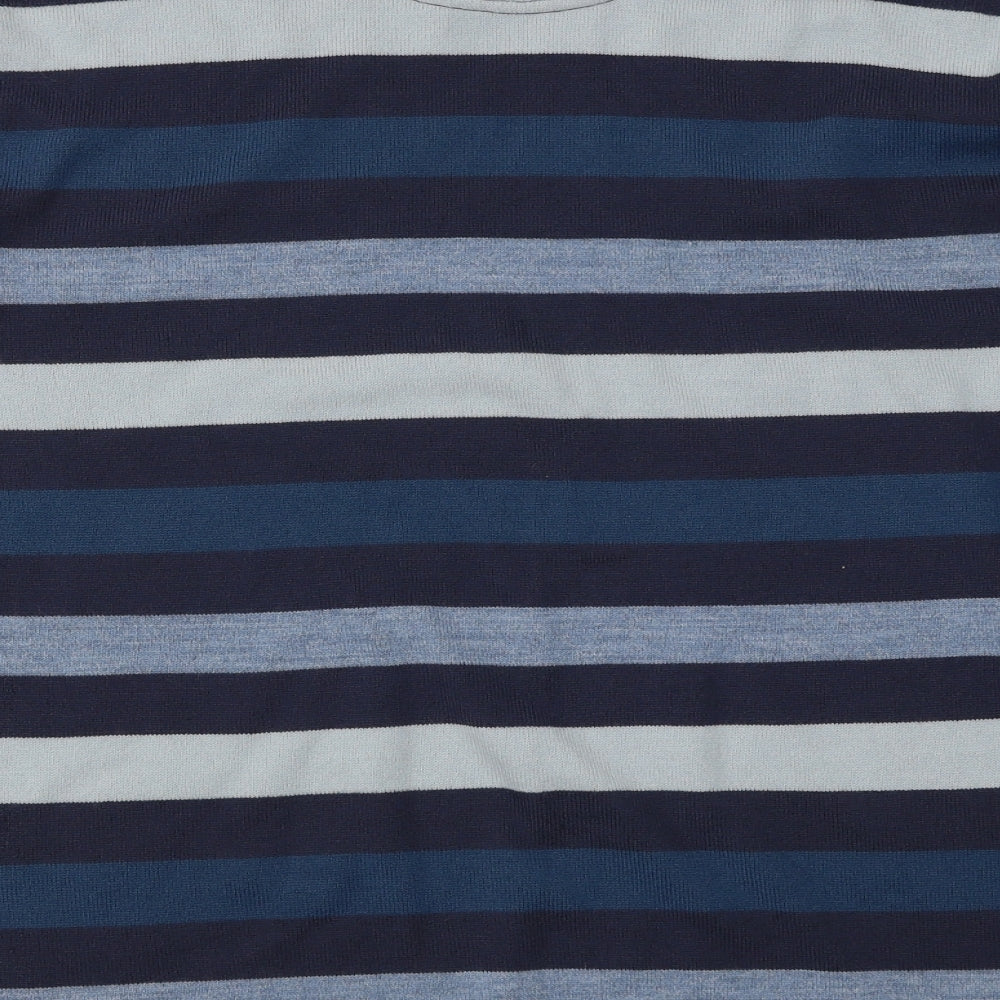 NEXT Mens Blue Striped  Pullover Jumper Size L