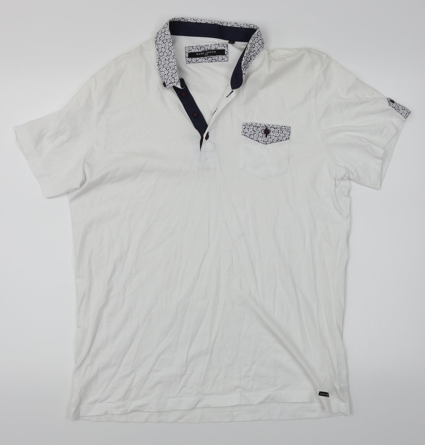 Guide London Mens White    Polo Size XL