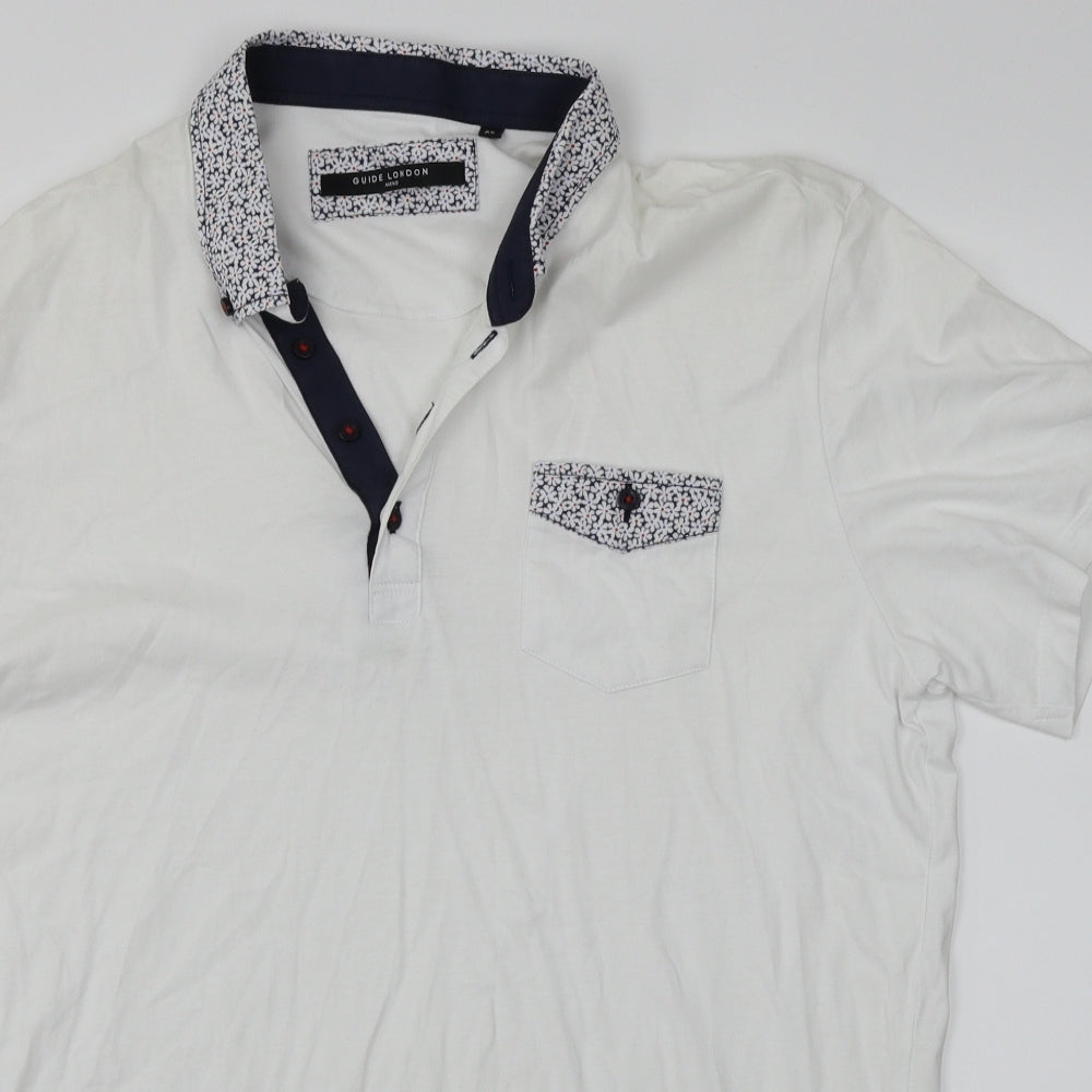 Guide London Mens White    Polo Size XL