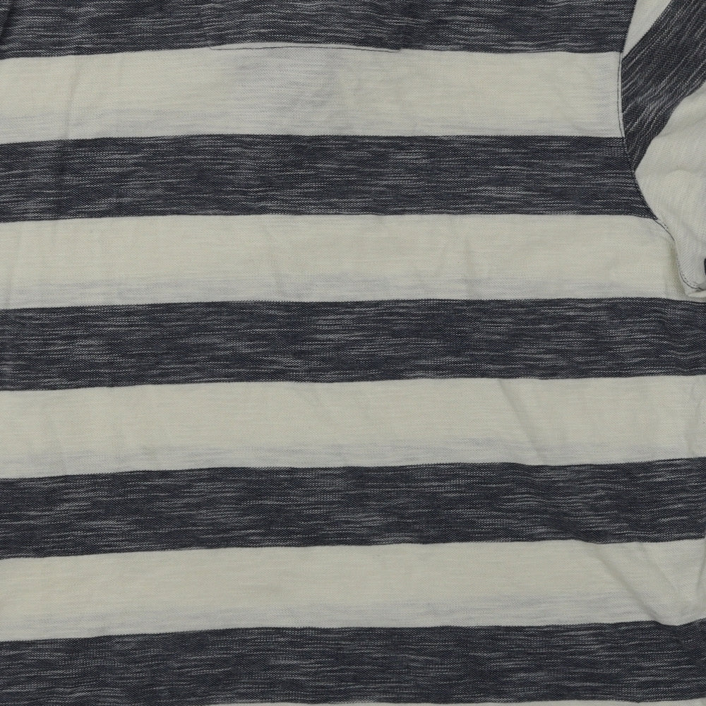 Trait Mens Blue Striped   Polo Size XL