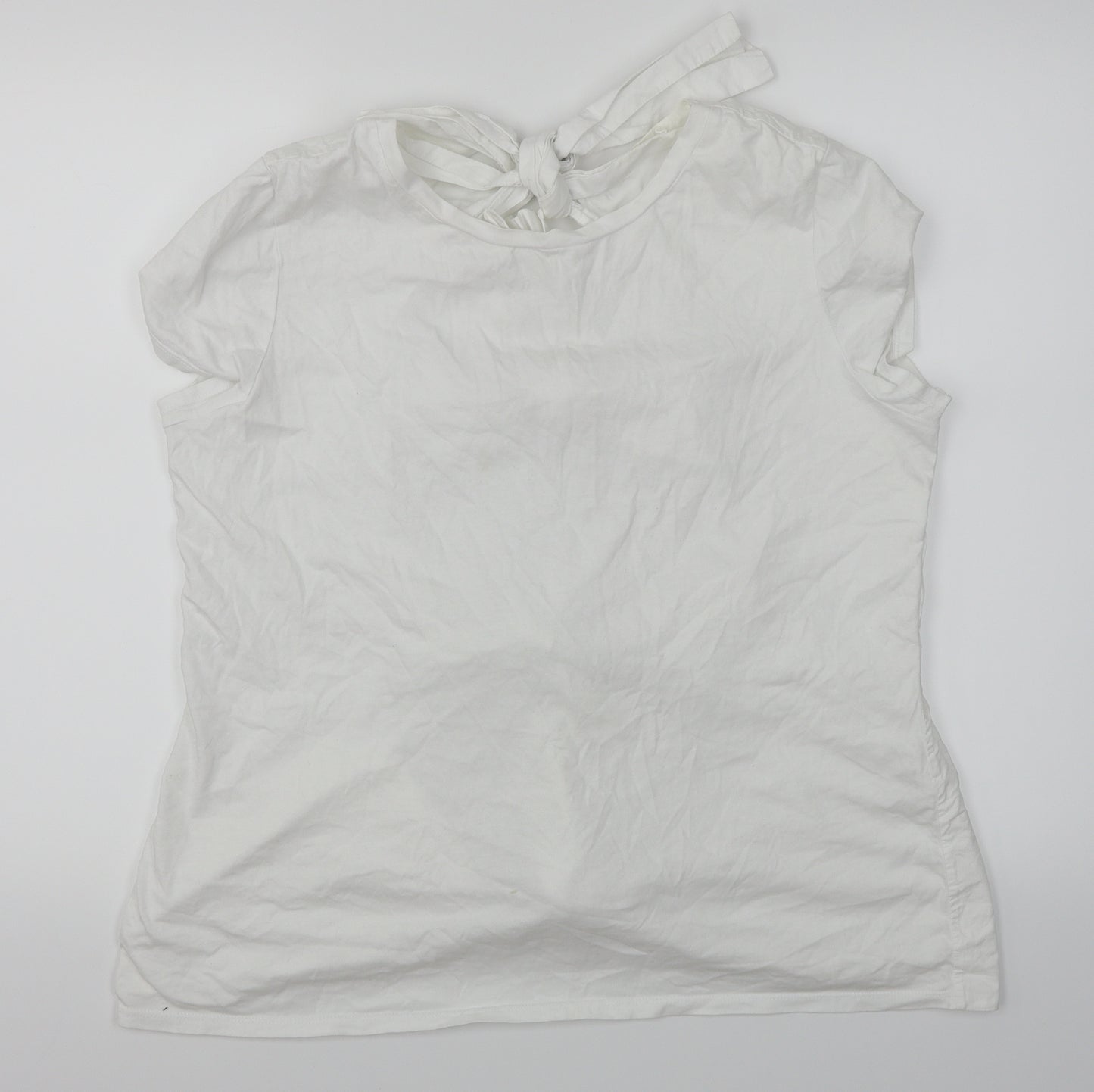Finery Womens White   Basic T-Shirt Size 16  - Open back