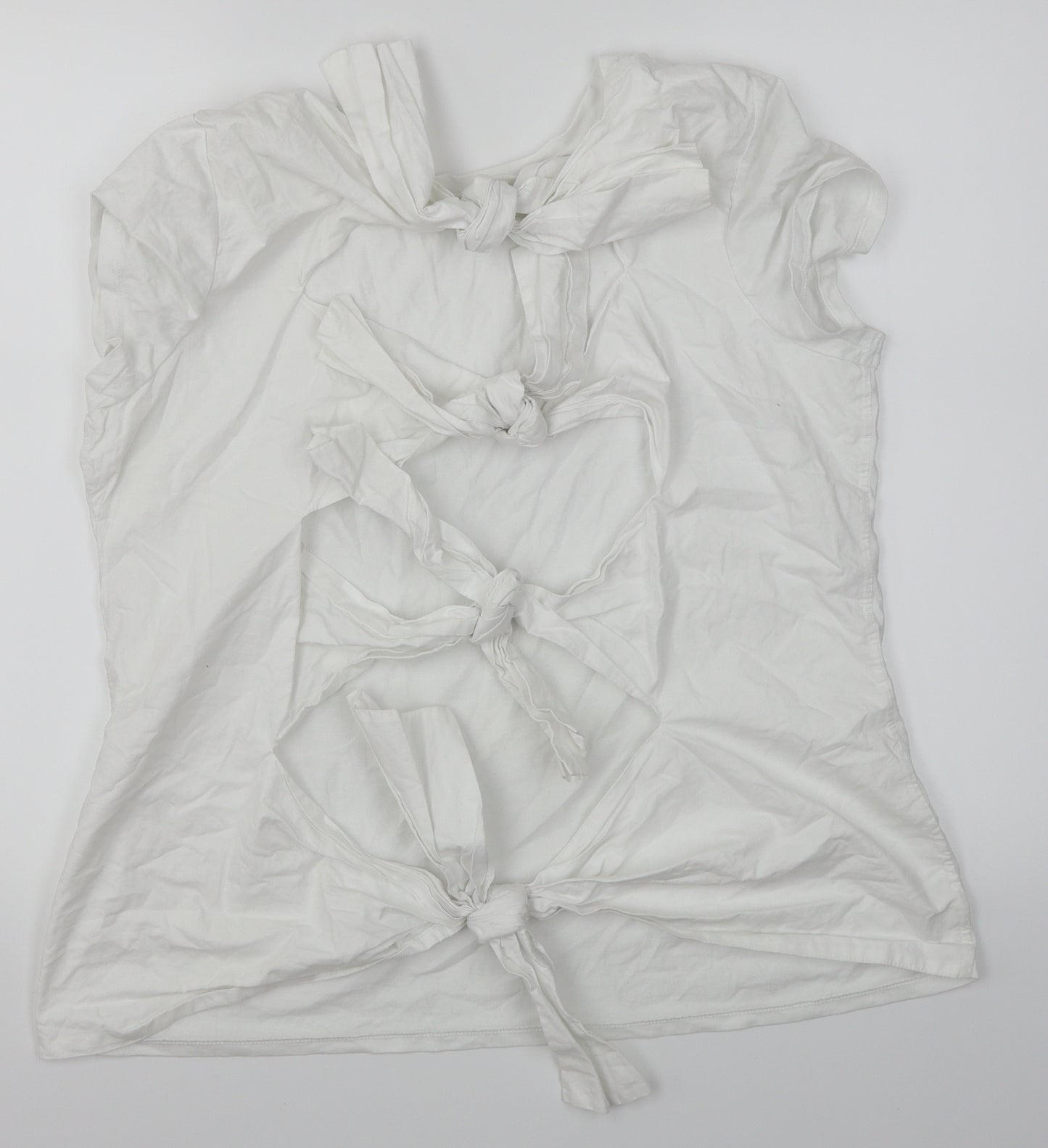 Finery Womens White   Basic T-Shirt Size 16  - Open back
