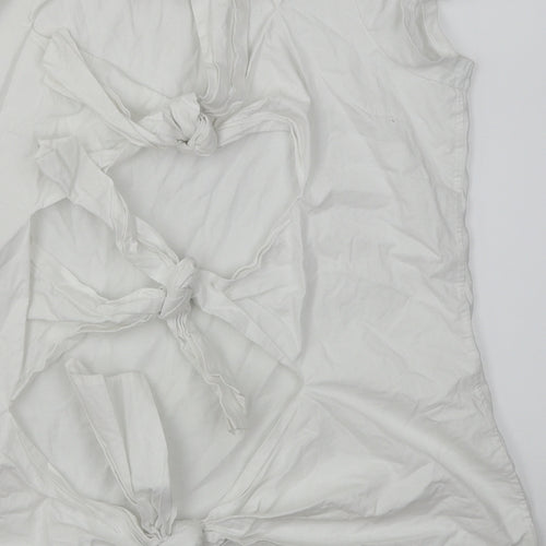 Finery Womens White   Basic T-Shirt Size 16  - Open back