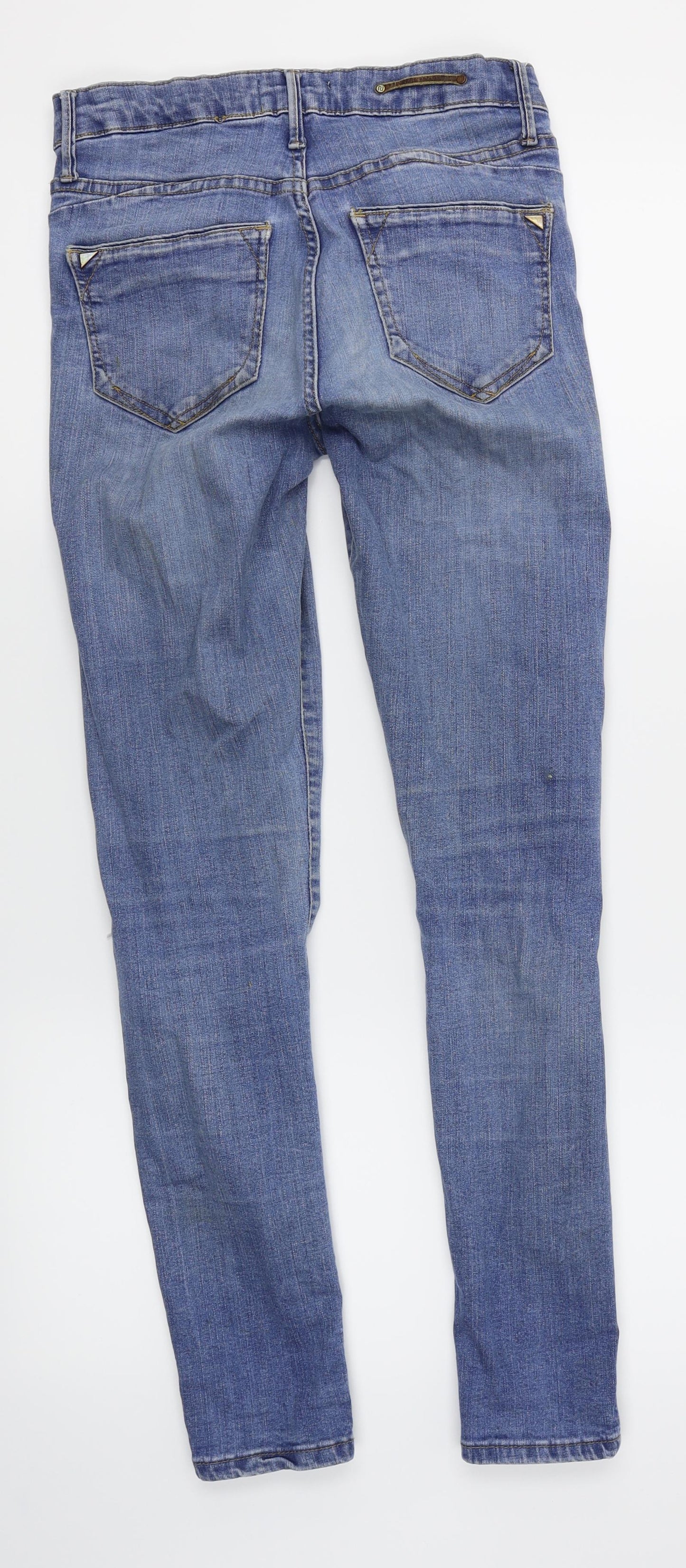 River Island Womens Blue  Denim Skinny Jeans Size 8 L27 in - Rips in Knee