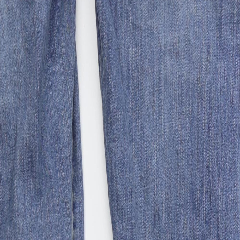 River Island Womens Blue  Denim Skinny Jeans Size 8 L27 in - Rips in Knee