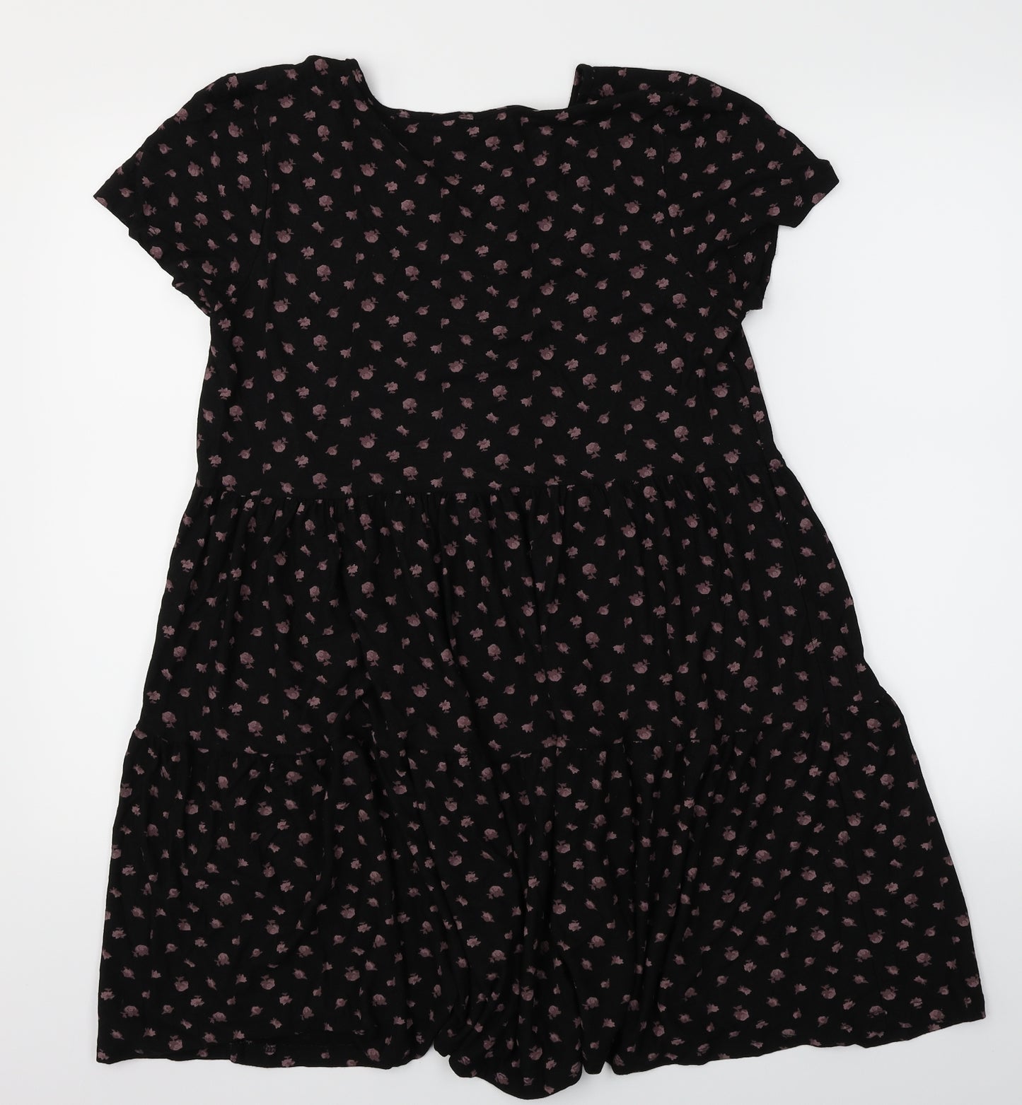 NEXT Womens Black Floral  Skater Dress  Size 10