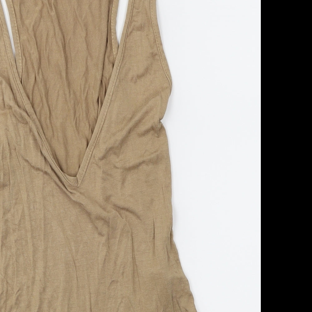 Pretty Little Thing Womens Brown   Bodysuit One-Piece Size 6