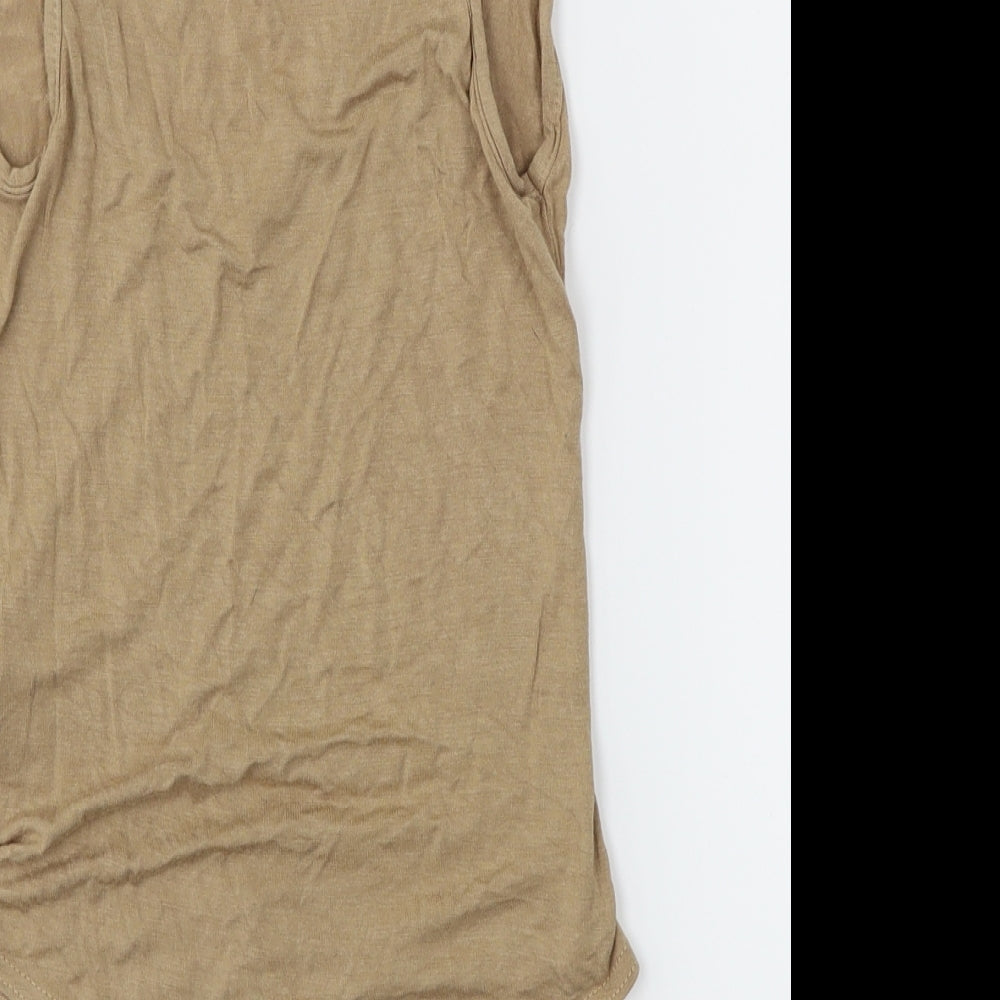 Pretty Little Thing Womens Brown   Bodysuit One-Piece Size 6