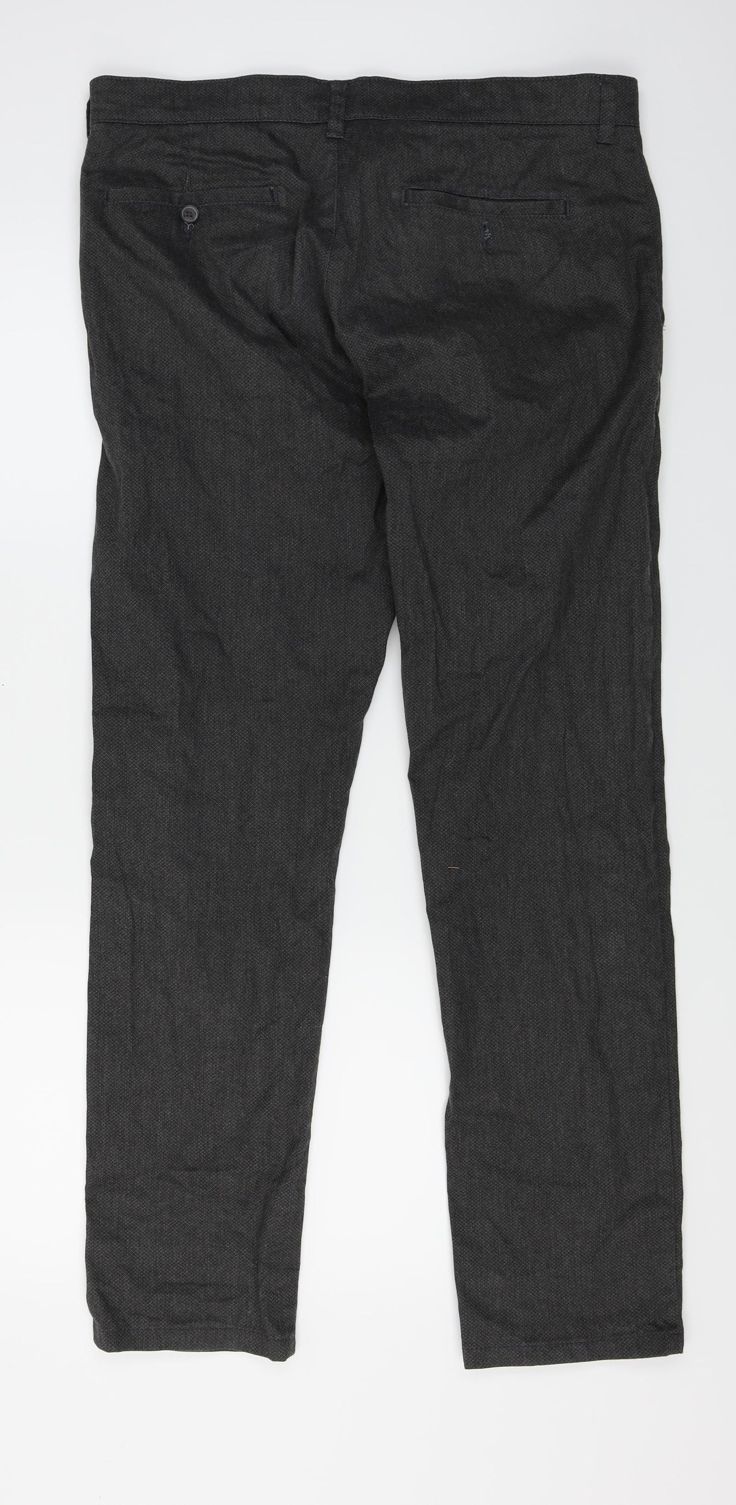 Easy Mens Grey Argyle/Diamond  Trousers  Size 34 in L29 in