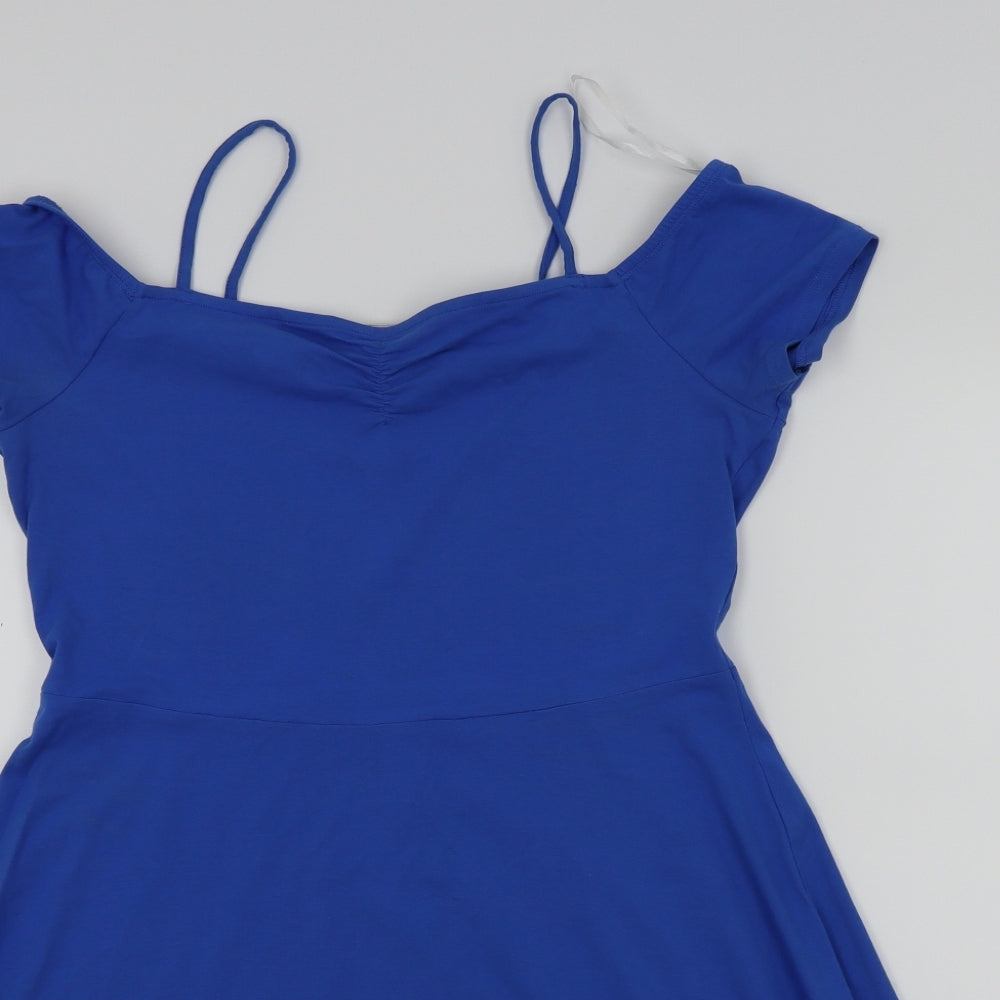 New Look Womens Blue   Skater Dress  Size 16