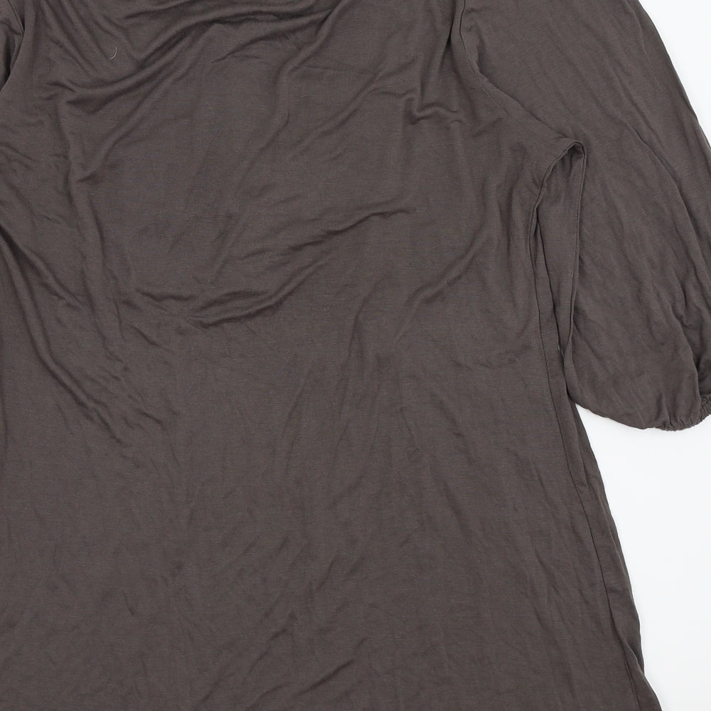 Monsoon Womens Brown Floral  Basic T-Shirt Size 18