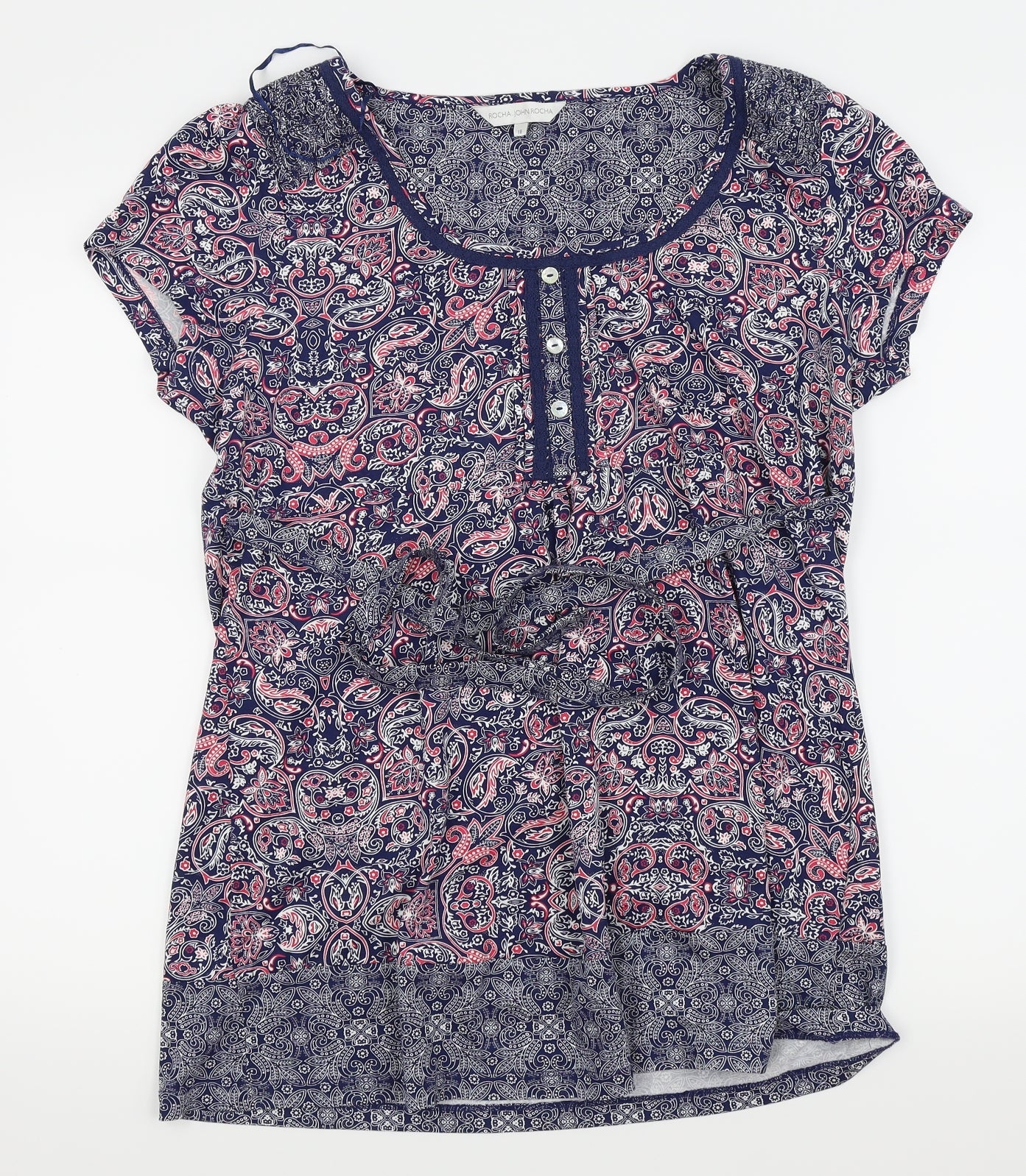 RJR.John Rocha Womens Blue   Basic T-Shirt Size 18
