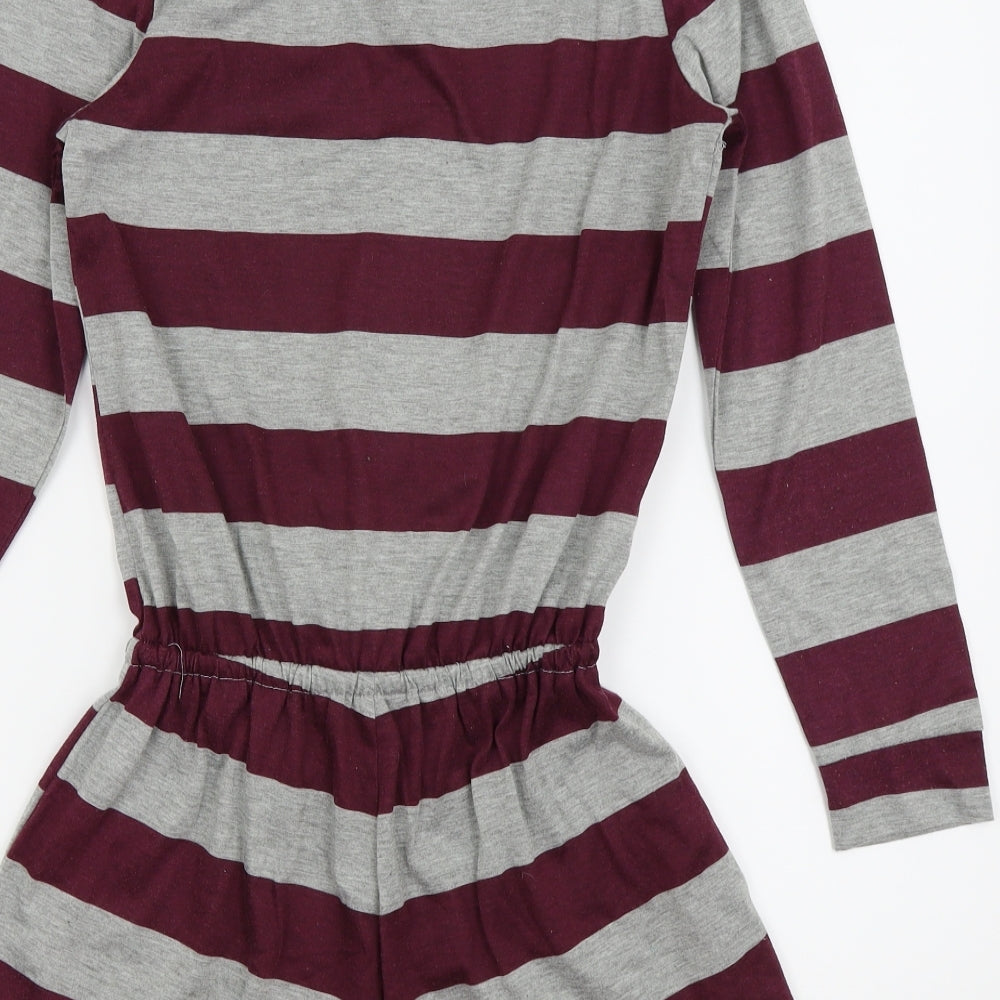 Preworn Womens Grey Striped  Cami One Piece Size 6
