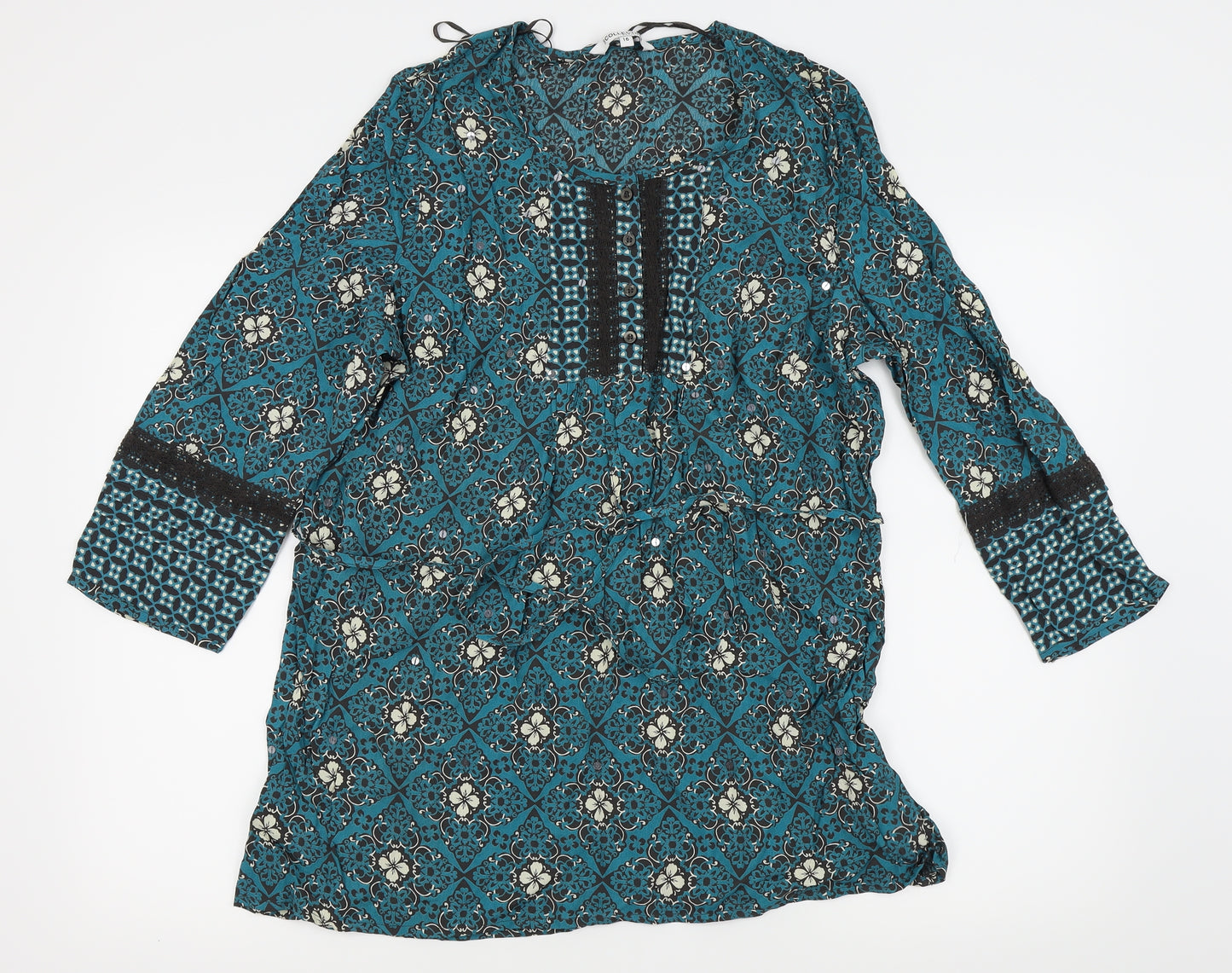 the collection by debenhams Womens Green Floral  Basic Blouse Size 16