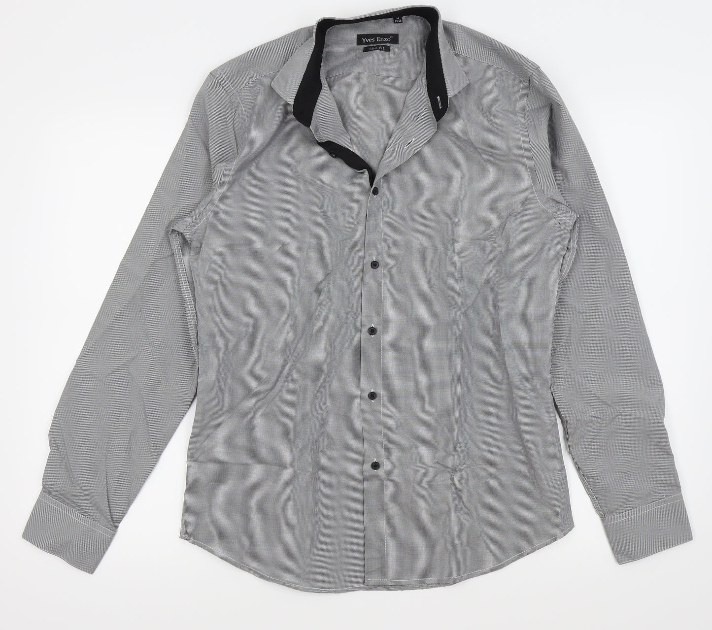 yves enzo Mens Grey    Dress Shirt Size M