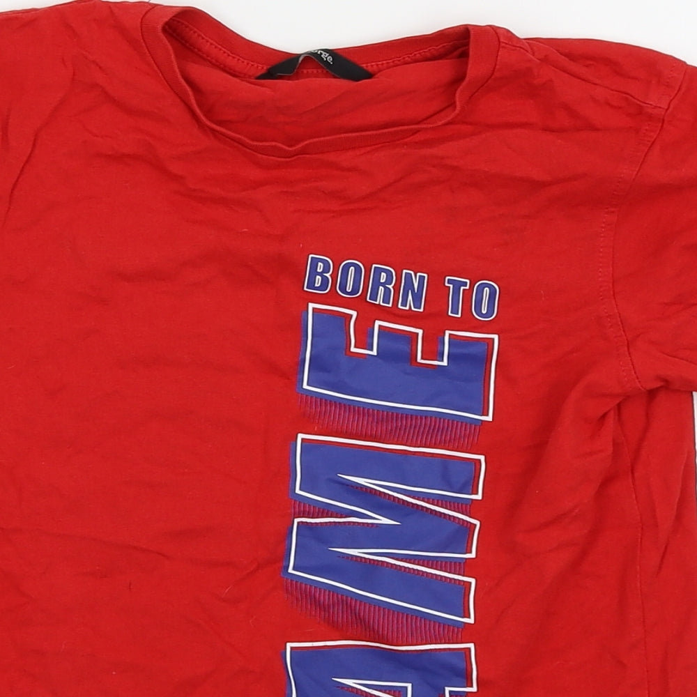 Asda George Boys Purple   Basic T-Shirt Size 3-4 Years