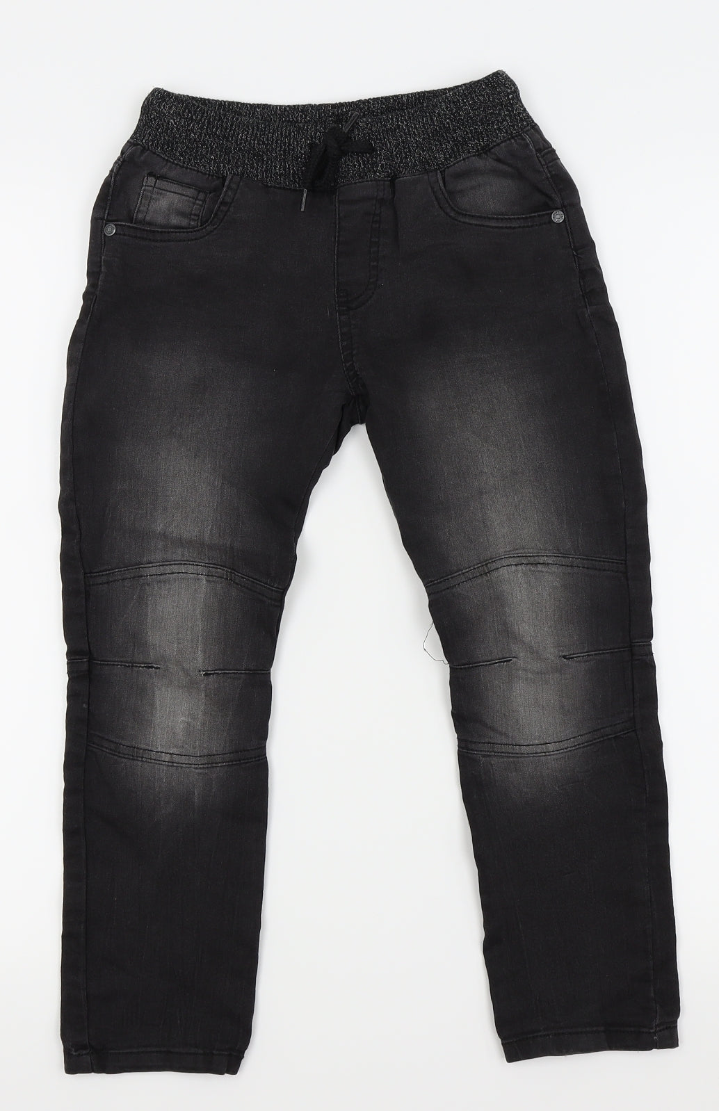 F&F Boys Black   Jogger Trousers Size 6-7 Years