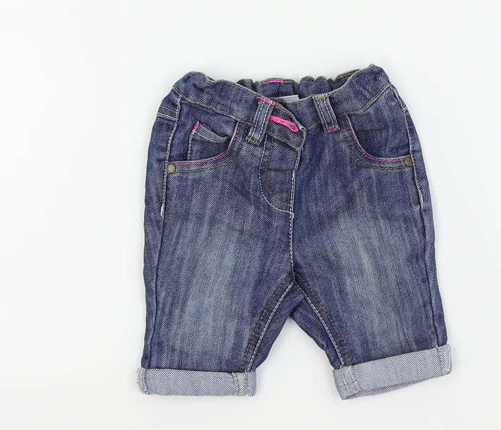 NEXT Girls Black Cargo Trousers Size 3-6 Months