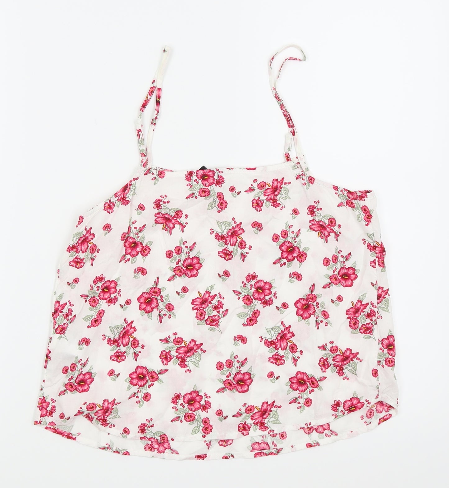 Divided by H&M Womens White Floral  Camisole Tank Size 8