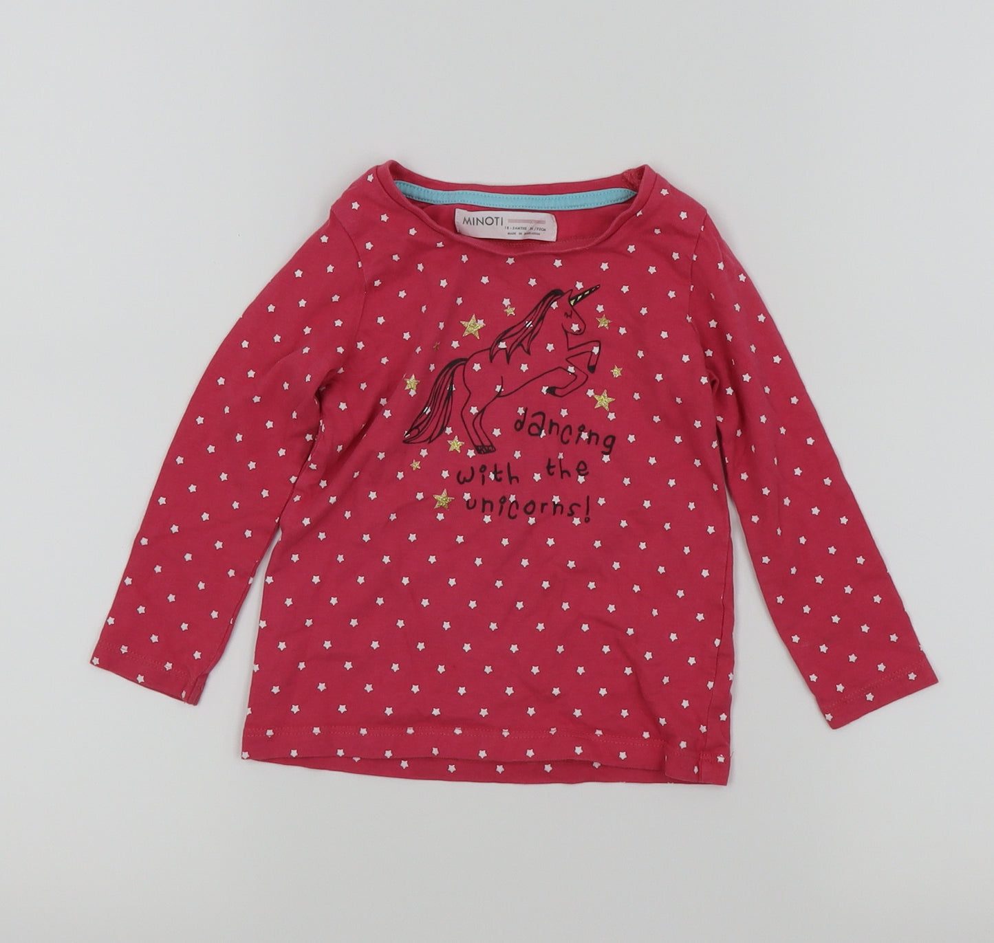 Minoti Girls Pink   Basic T-Shirt Size 18-24 Months