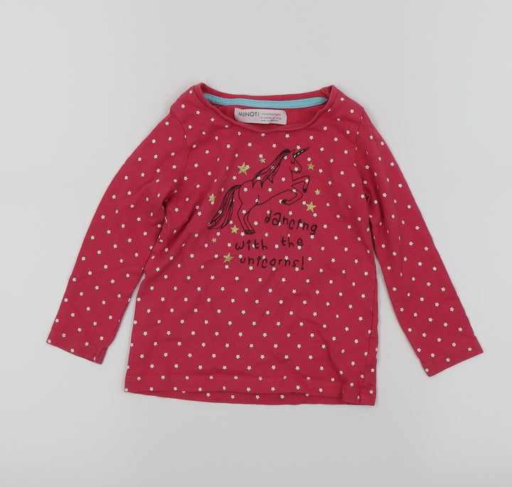 Minoti Girls Pink   Basic T-Shirt Size 18-24 Months