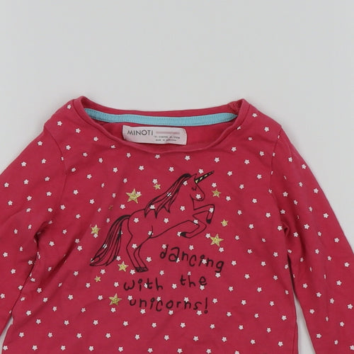 Minoti Girls Pink   Basic T-Shirt Size 18-24 Months