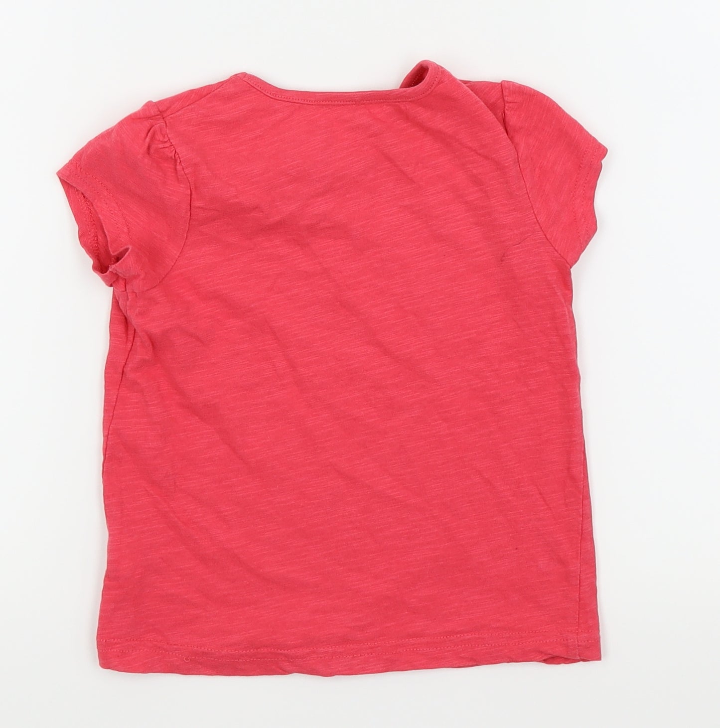 Asda George Girls Pink   Basic T-Shirt Size 3-4 Years