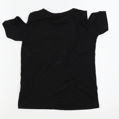 Primark Girls Black Houndstooth  Basic Tank Size 8-9 Years