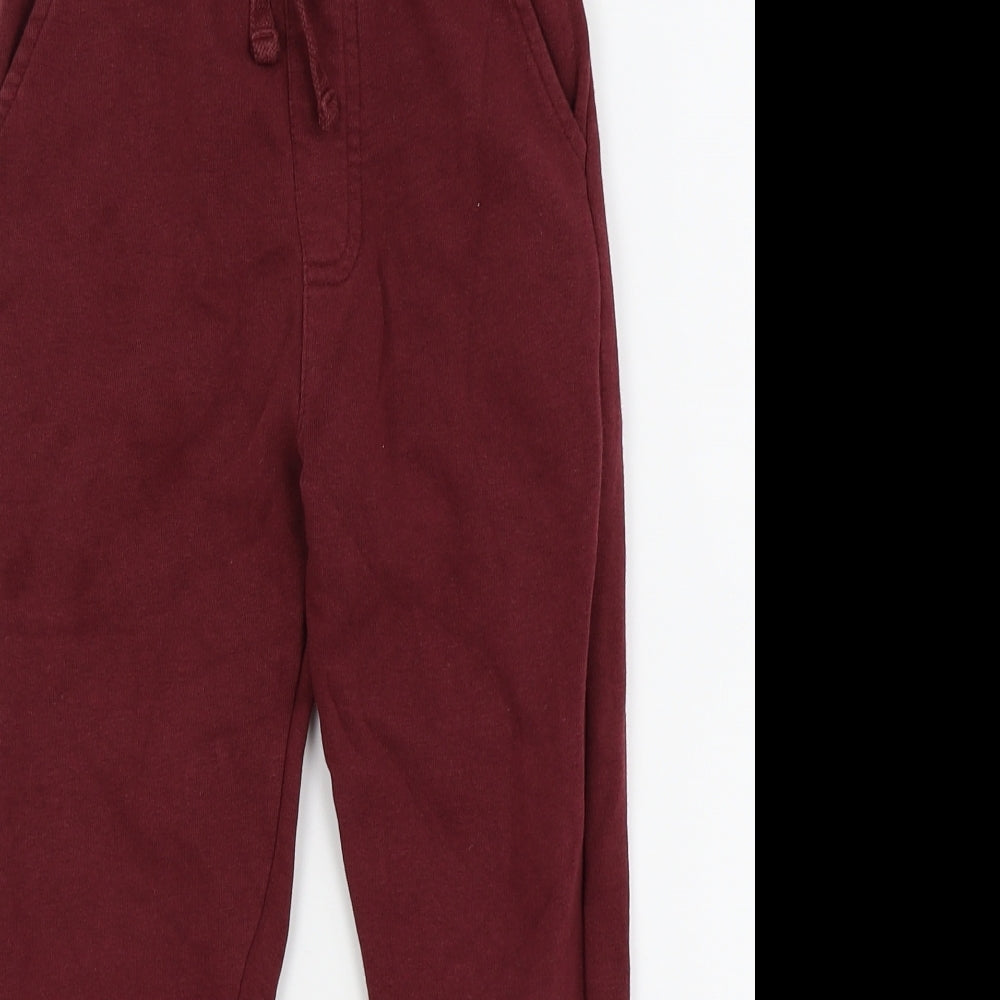 Asda George Boys Red   Jogger Trousers Size 5-6 Years