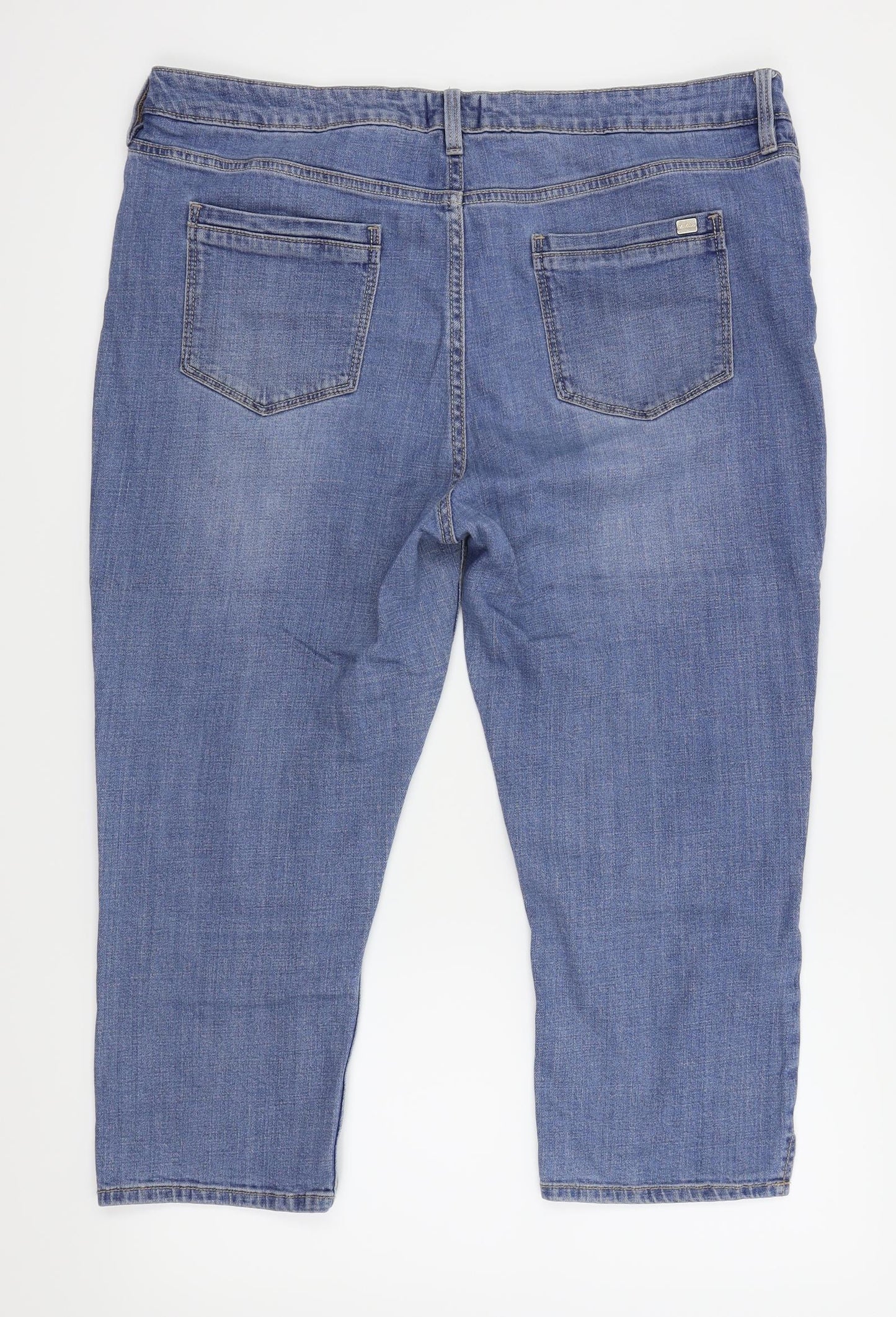 F&F Womens Blue   Cropped Jeans Size 18 L20 in
