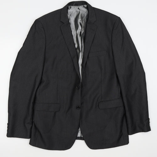 Good Souls Mens Black Striped  Jacket Suit Jacket Size 34