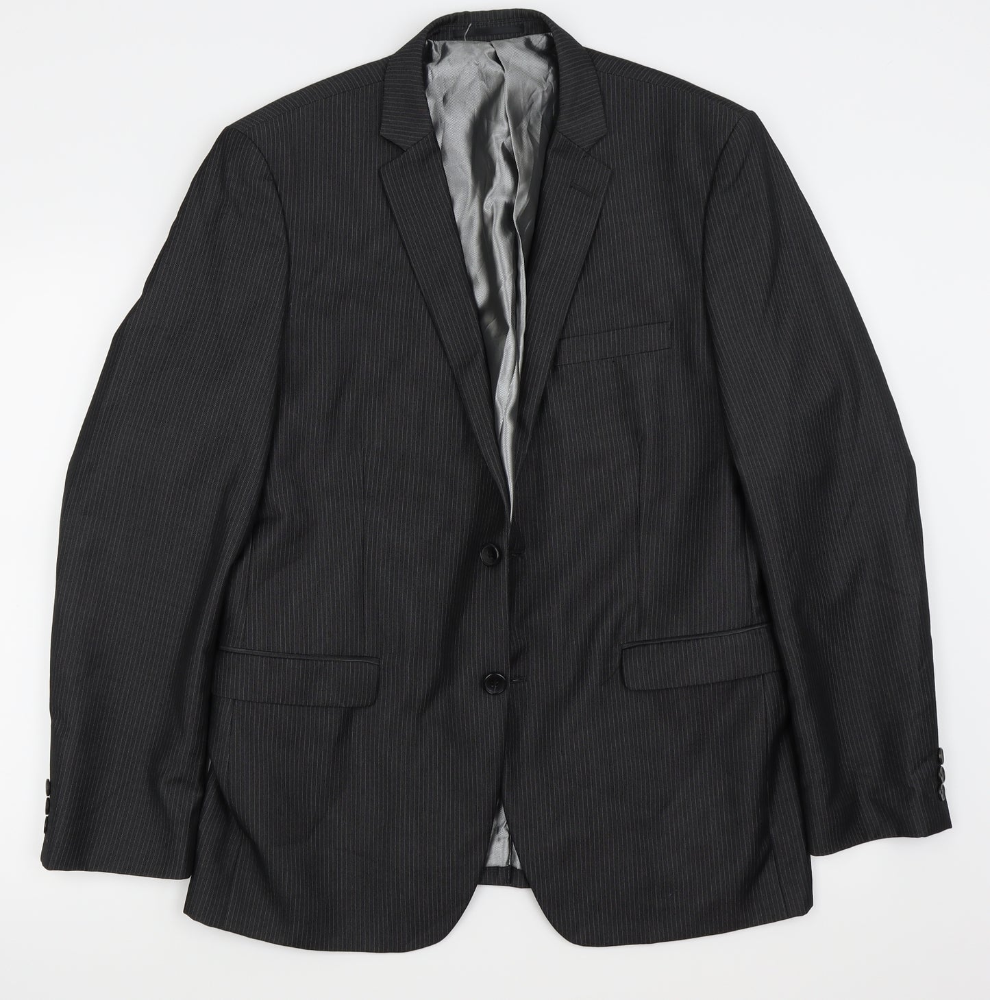 Good Souls Mens Black Striped  Jacket Suit Jacket Size 34