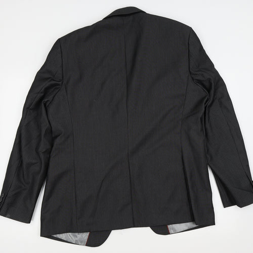 Good Souls Mens Black Striped  Jacket Suit Jacket Size 34