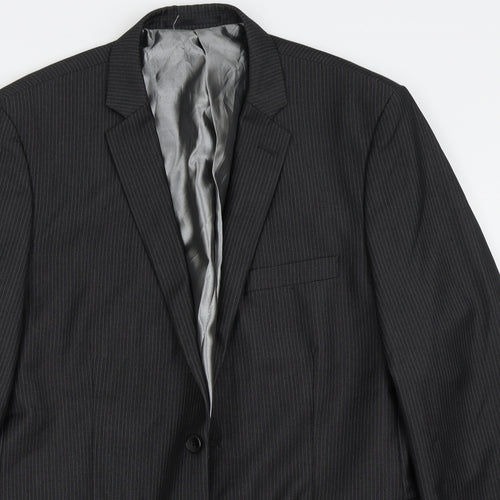 Good Souls Mens Black Striped  Jacket Suit Jacket Size 34