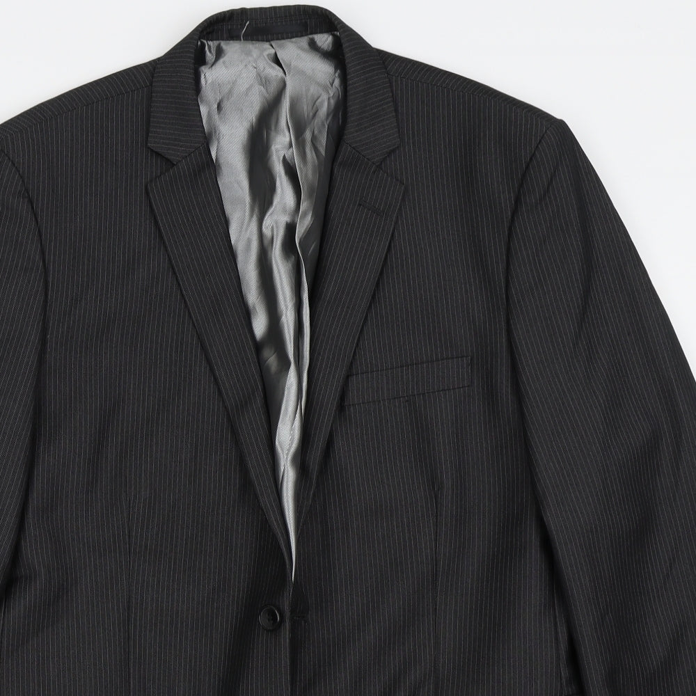 Good Souls Mens Black Striped  Jacket Suit Jacket Size 34