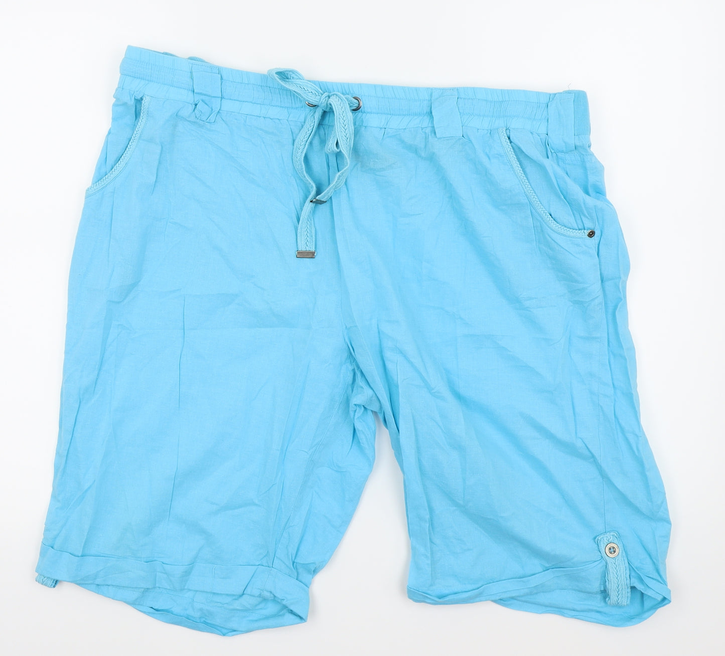 Beyou Womens Blue   Chino Shorts Size 20