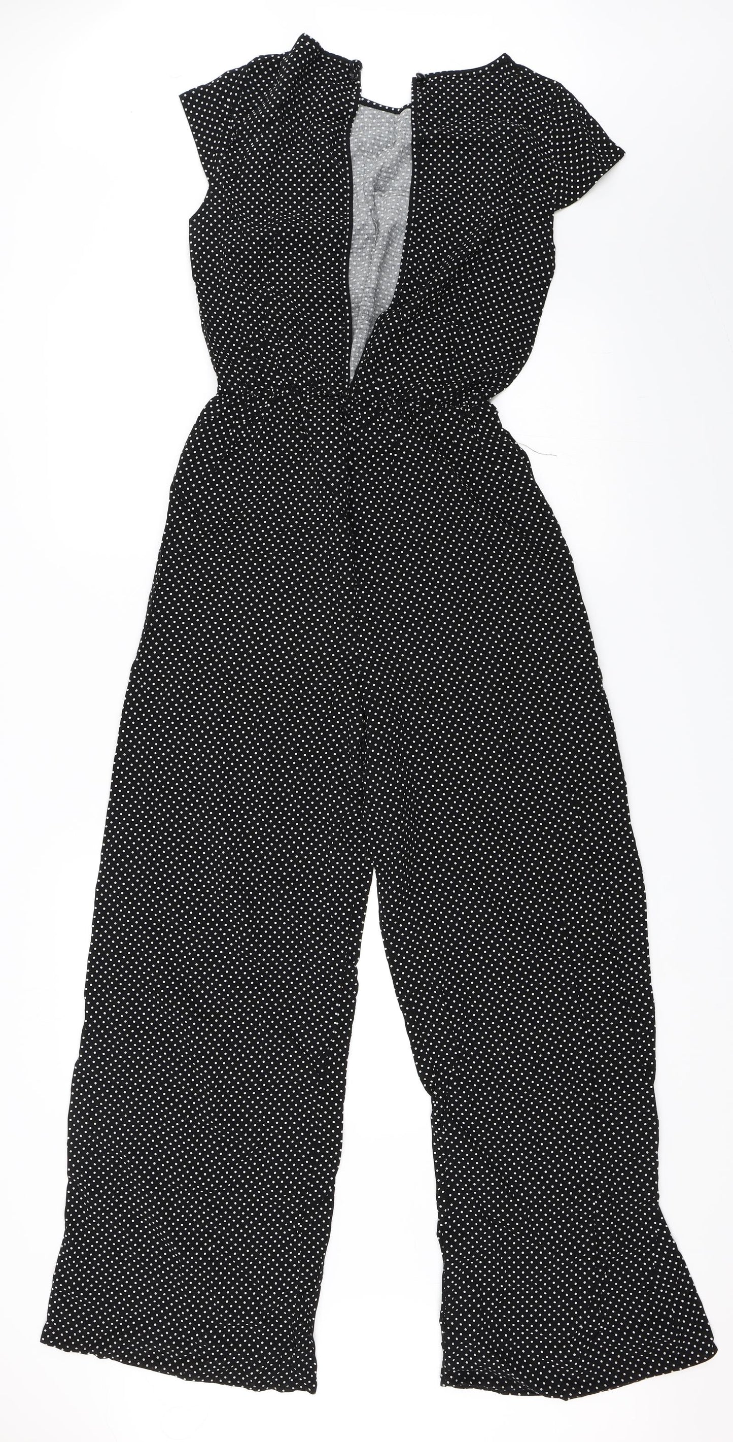 Atmosphere Womens Black Polka Dot  Jumpsuit One-Piece Size 10